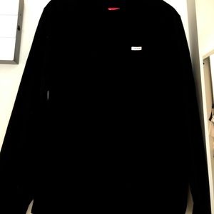 Supreme black long sleeve logo w/ Reflective logo